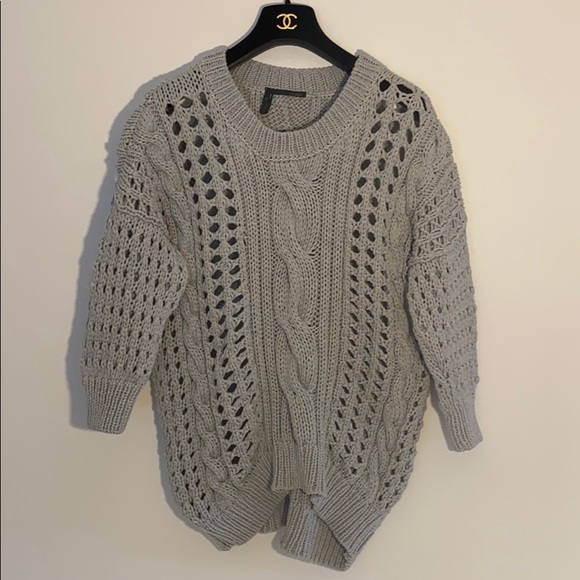 Obakki Grey Cable Knit Sweater - Picture 1 of 11